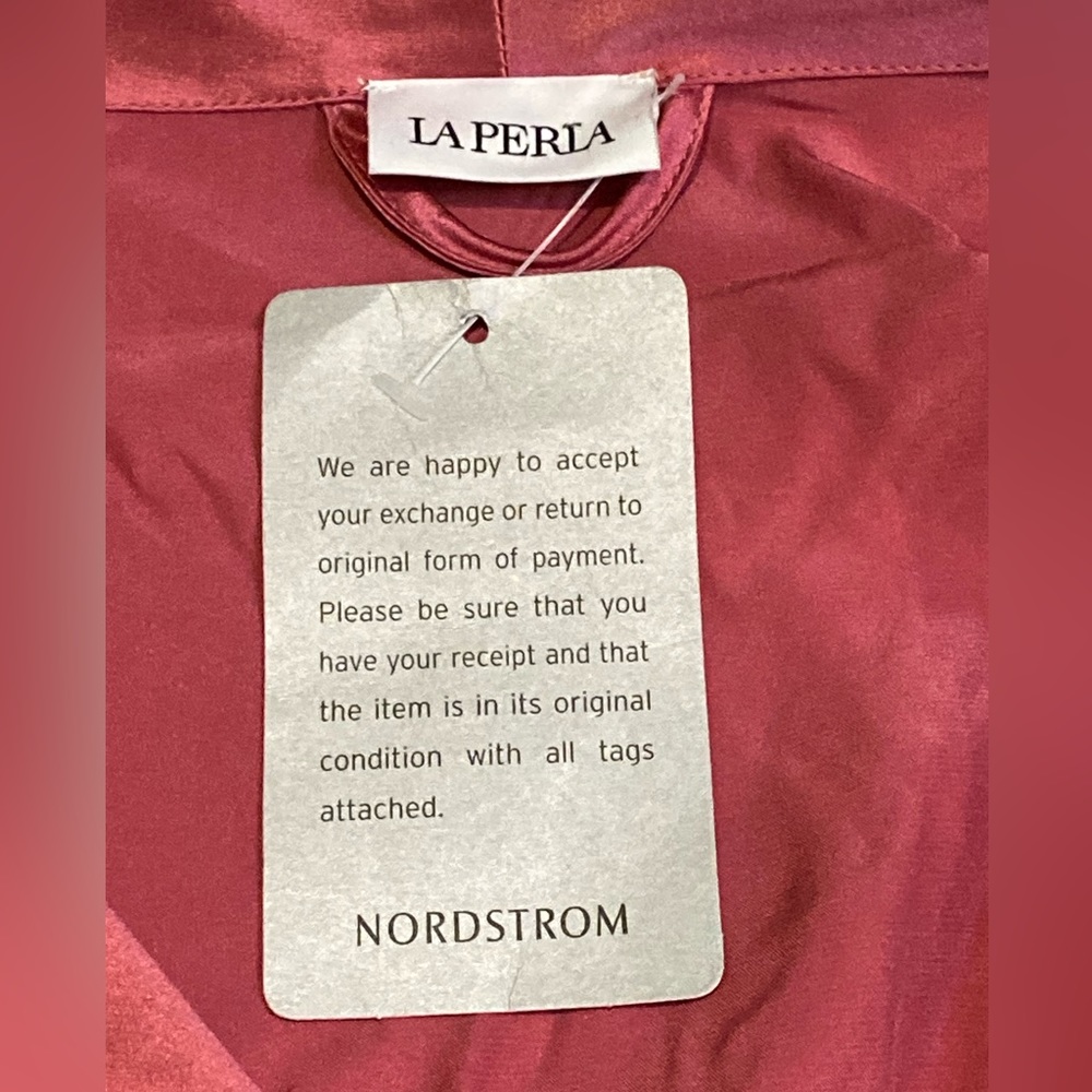 NWT La Perla Rosette Satin Silk Short Robe - Sz L - Picture 6 of 11